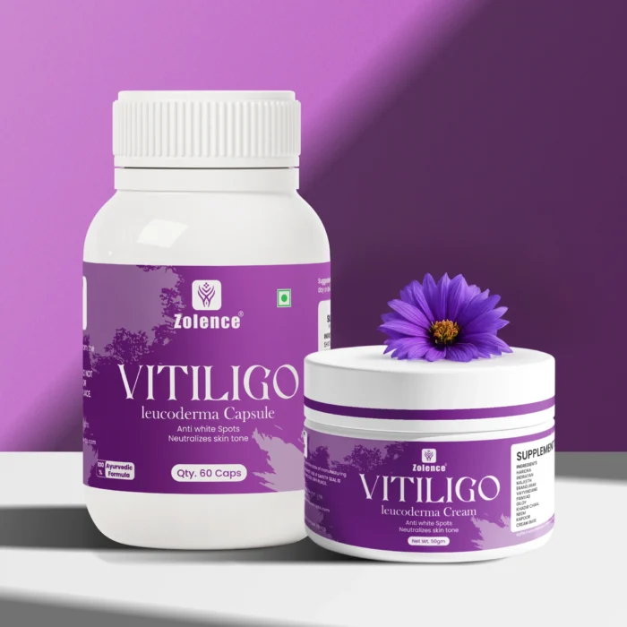 VITILIGO-DEEP-PURPLE-BOTTLE-DOUBLE-F Zolence Vitiligo Care Kit - Image 1