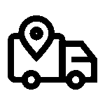 order tracking icon with truck