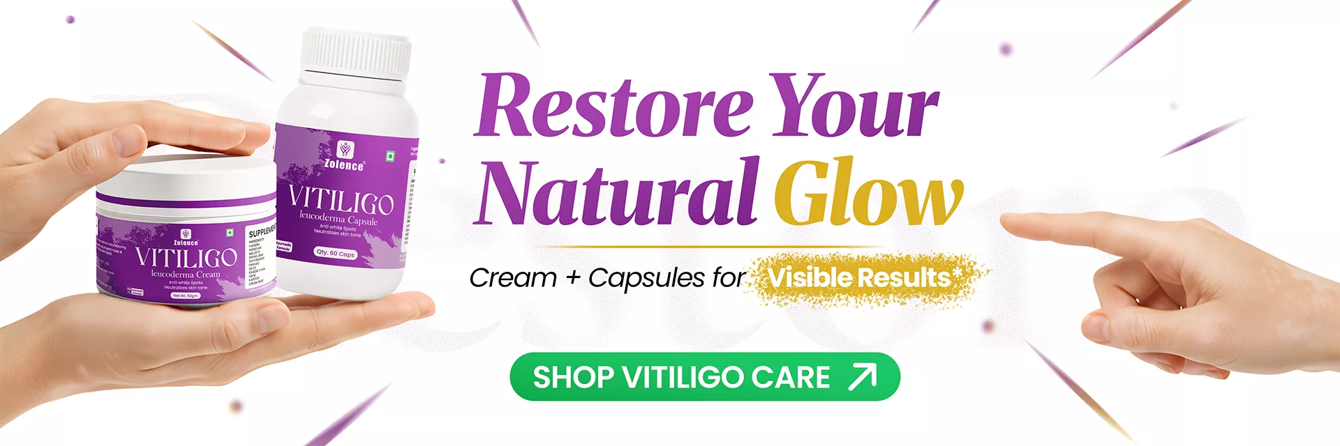 Zolence Vitiligo Care glow Kit
