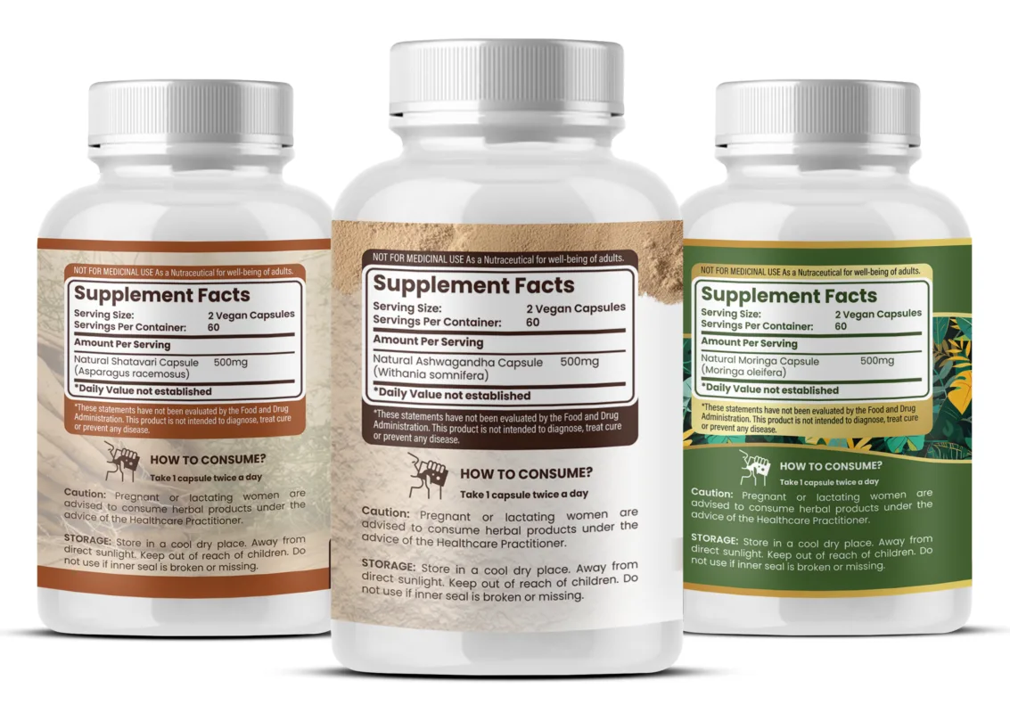 Ashwagandha, Moringa and Shatavari Combo