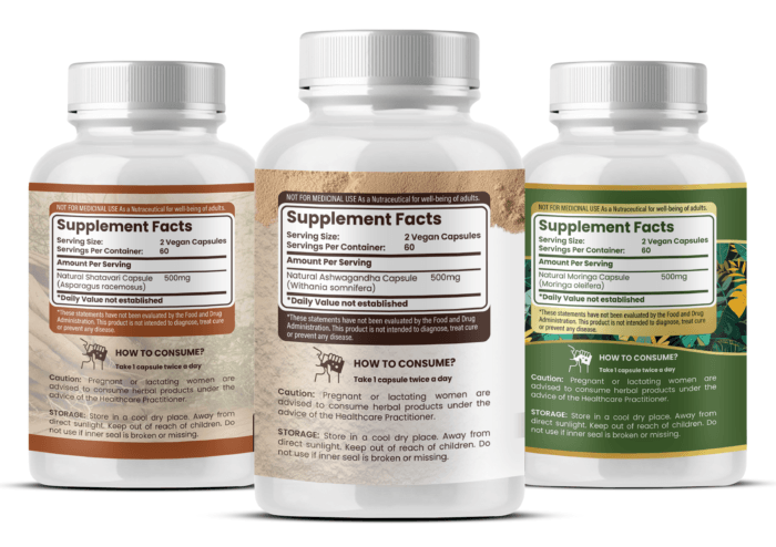 Ashwagandha, Moringa and Shatavari Combo - Image 2