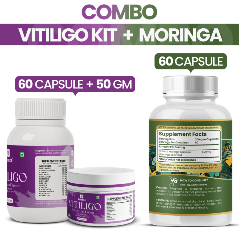 vitiligo kit plus moringa caps batch