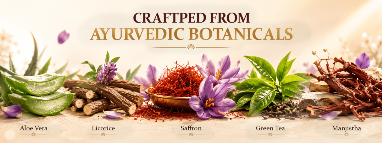 Crafted from ayurvedic botanicals
