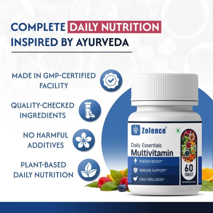 Multivitamin Tablets | Ayurvedic Multivitamin Tablets​- Daily Nutrition for Active Living (60 Capsule) - Image 5